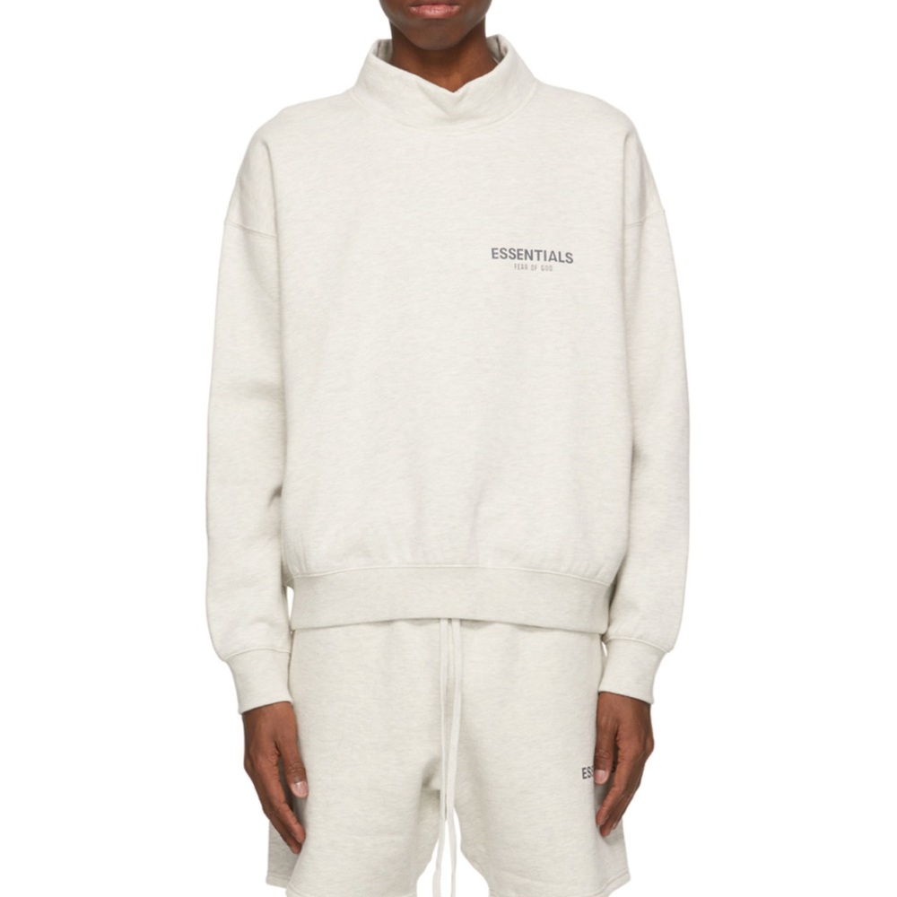 Fear of God Essentials mockneck sweatshirt oatmeal